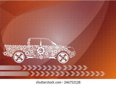 concept, symbolizing the car as a mechanism
