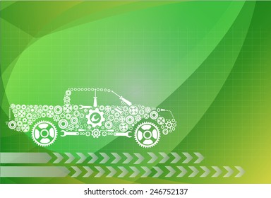 concept, symbolizing the car as a mechanism