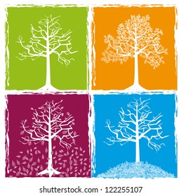 concept of symbols, spring, summer, autumn, winter