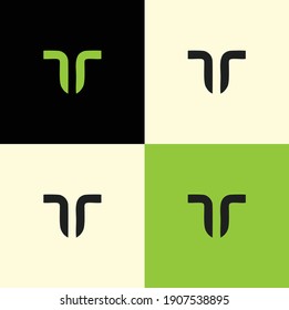 El concepto de diseño del logotipo de la letra T es moderno, sencillo y elegante