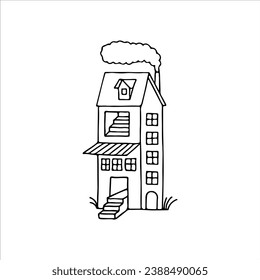 ilustración vectorial de casa alta de concepto