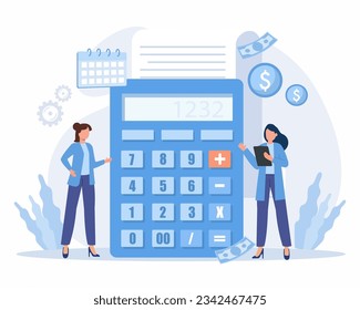 Concept of the tax calculating and financial analysis Concept of the tax calculating and financial analysis