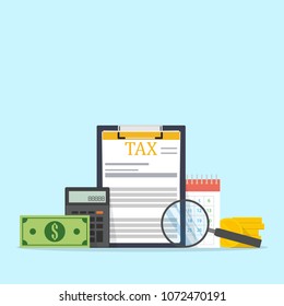 Concept tax payment