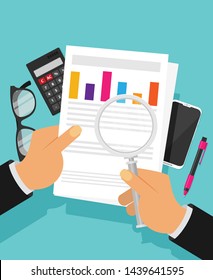 Concept tax payment. Payment of debt. Vector illustration in flat style.