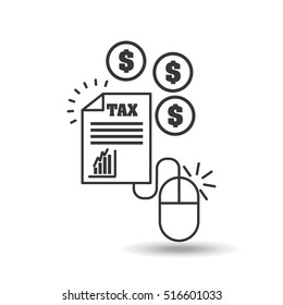 Concept Taxes Online Money Icon Vector Illustration Eps 10