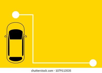 Concept Taxi service.  Flat design. Vector illustration