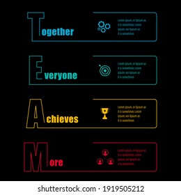 Concept of team template, Infographic design template. Vector illustration. 