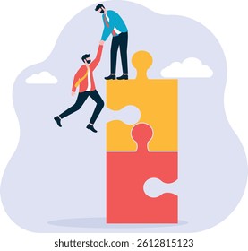 Concept of teamwork and business friendship

