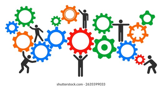 Conceito trabalho em equipe, pessoal, parceria, cooperação