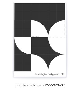Concept of tech poster. Abstract geometric pattern