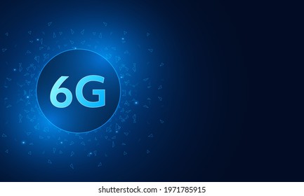 concept of technology 6G mobile network , New generation telecommunication , high-speed mobile Internet,
