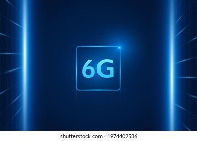 concept of technology 6G mobile network , New generation telecommunication , high-speed mobile Internet,