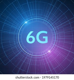 concept of technology 6G mobile network , New generation telecommunication , high-speed mobile Internet,