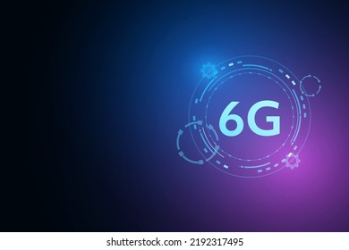 concepto de tecnología 6G red móvil , telecomunicaciones de nueva generación , Internet móvil de alta velocidad,