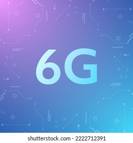 concept of technology 6G mobile network , New generation telecommunication , high-speed mobile Internet,