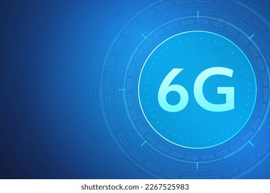 Konzept des 6G-Mobilfunknetzes , Telekommunikation der neuen Generation , mobiles Hochgeschwindigkeits-Internet,