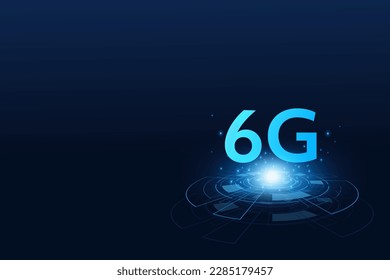 concept of technology 6G mobile network , New generation telecommunication , high-speed mobile Internet,
