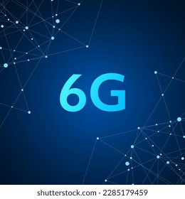 Konzept des 6G-Mobilfunknetzes , Telekommunikation der neuen Generation , mobiles Hochgeschwindigkeits-Internet,