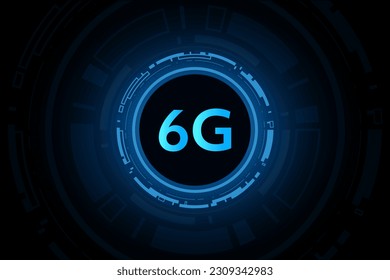 concepto de tecnología 6G red móvil , telecomunicaciones de nueva generación , Internet móvil de alta velocidad,