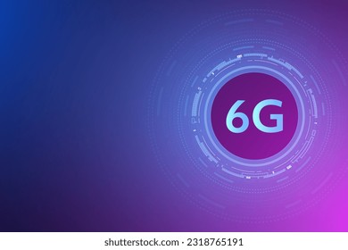 concepto de tecnología 6G red móvil , telecomunicaciones de nueva generación , Internet móvil de alta velocidad,