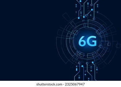 concepto de tecnología 6G red móvil , telecomunicaciones de nueva generación , Internet móvil de alta velocidad,