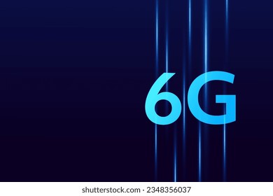 concept of technology 6G mobile network , New generation telecommunication , high-speed mobile Internet,