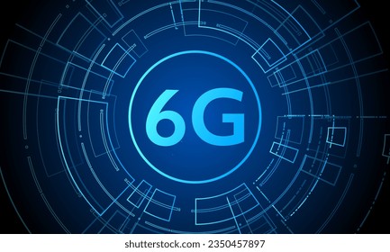 concept of technology 6G mobile network , New generation telecommunication , high-speed mobile Internet,