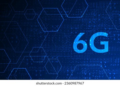 concept of technology 6G mobile network , New generation telecommunication , high-speed mobile Internet,