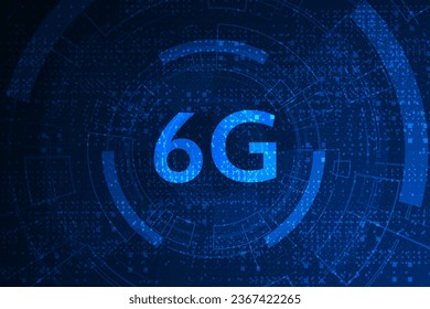 concept of technology 6G mobile network , New generation telecommunication , high-speed mobile Internet,