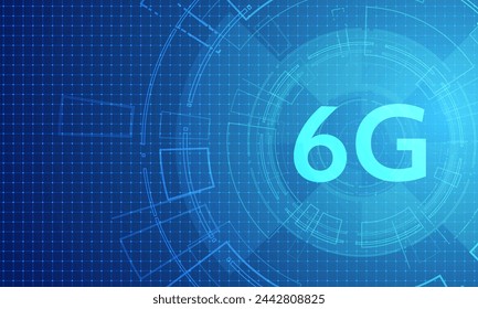 concepto de tecnología 6G red móvil , Telecomunicaciones de nueva generación , Internet móvil de alta velocidad,