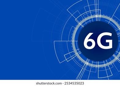 concept of technology 6G mobile network , New generation telecommunication , high-speed mobile Internet,	
