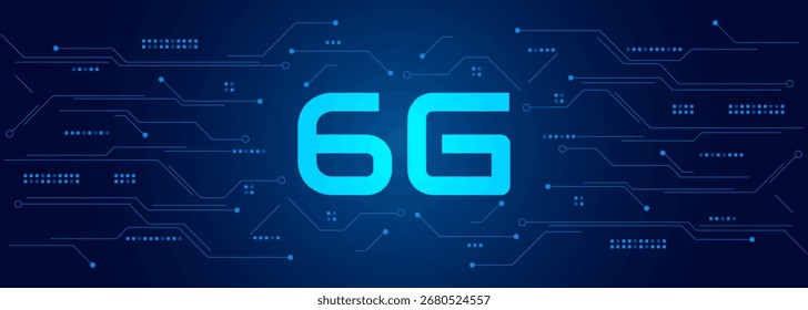 concept of technology 6G mobile network , New generation telecommunication, high-speed mobile Internet,