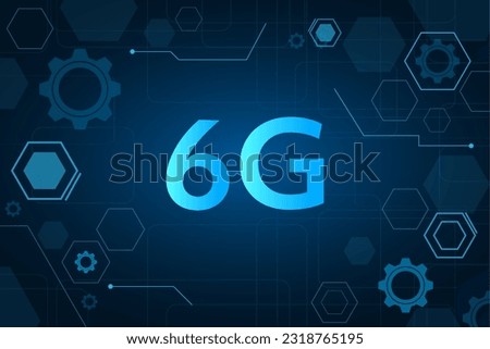 concept of technology 6G mobile network , New generation telecommunication , high-speed mobile Internet,