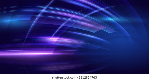 Concept of technology background. Abstract high-speed movement. Dynamic geometric overlapping motion. Futuristic template for banner, presentations Vector EPS10.