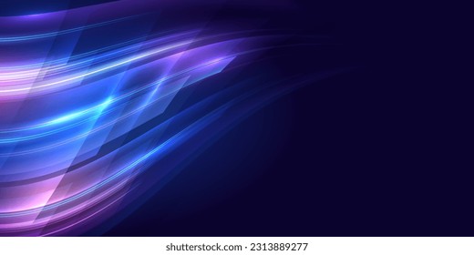Concept of technology background. Abstract high-speed movement. Dynamic geometric overlapping motion. Futuristic template for banner, presentations Vector EPS10.