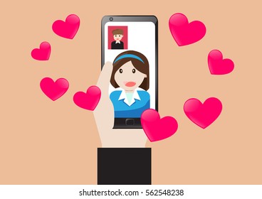 Concept Technology Communicate chat and mail for love
