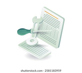 Concept of technology data repairman