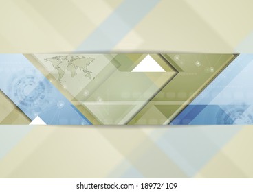 Concept technology flyer banner template. Vector background