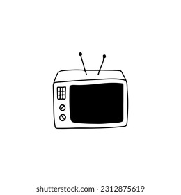 concept television doodle vector illustration