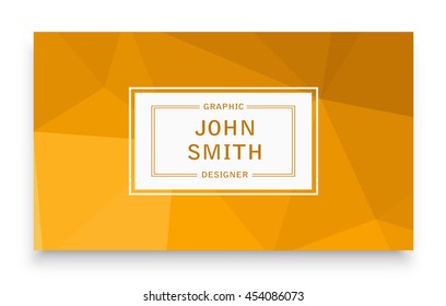 Concept template business card with an abstract background for the presentation and creativity