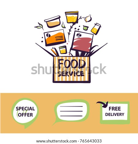 Concept Template Image Fast Food Delivery Stock Vector Royalty Free