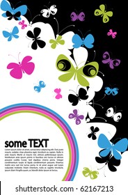 concept of text layout with butterflies