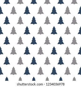 Concept of texture with Christmas trees - background. Vector.
