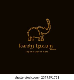 Concept of a Thailand-inspired logo with an elephant object for the elegant and luxurious business industry