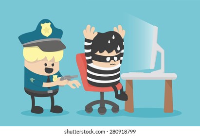 concept thief was under arrest 