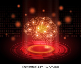 the concept of thinking.background with brain