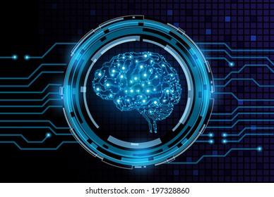 the concept of thinking.background with brain