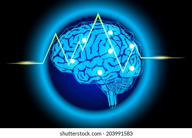 the concept of thinking.background with brain