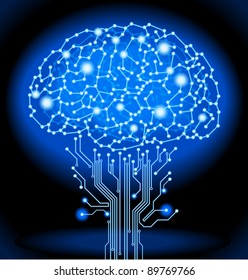 the concept of  thinking.background with brain
