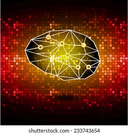 the concept of thinking.background with brain.This illustration contains a transparency. technology digital website graphic computer background.